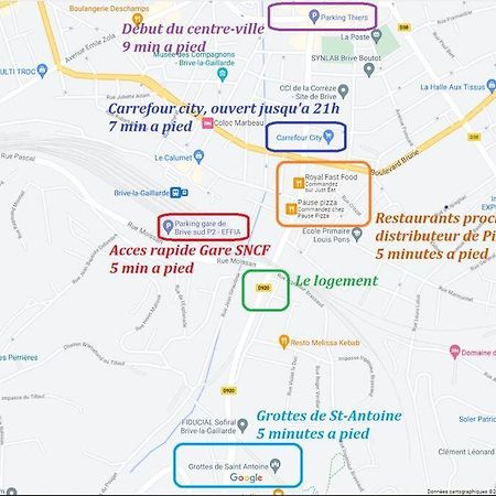 Logement A Brive Avec Terrasse Et Climatisation - Pres De La Gare Et Du Centre-Ville - Wifi Et Stationnement Gratuit Kültér fotó