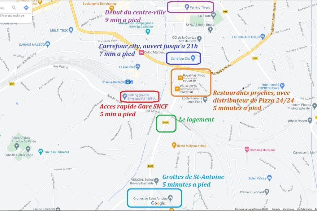 Logement A Brive Avec Terrasse Et Climatisation - Pres De La Gare Et Du Centre-Ville - Wifi Et Stationnement Gratuit Kültér fotó